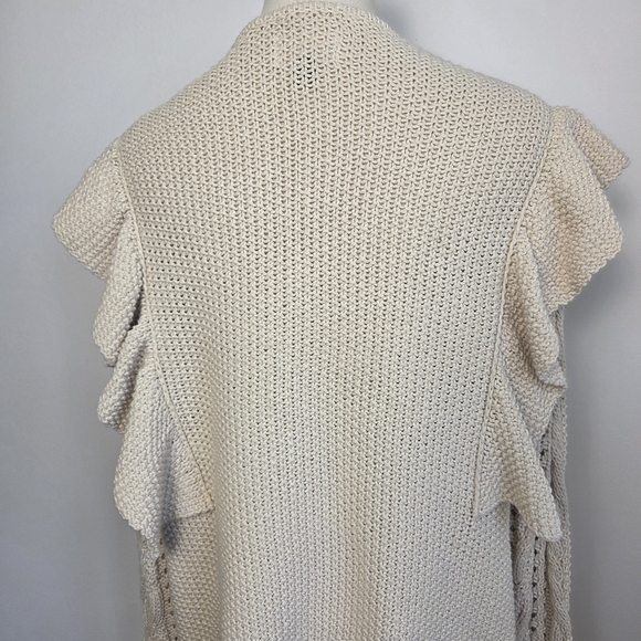 Universal Threads Ruffle Open Front Cotton Blend Cardigan - Picture 7 of 11